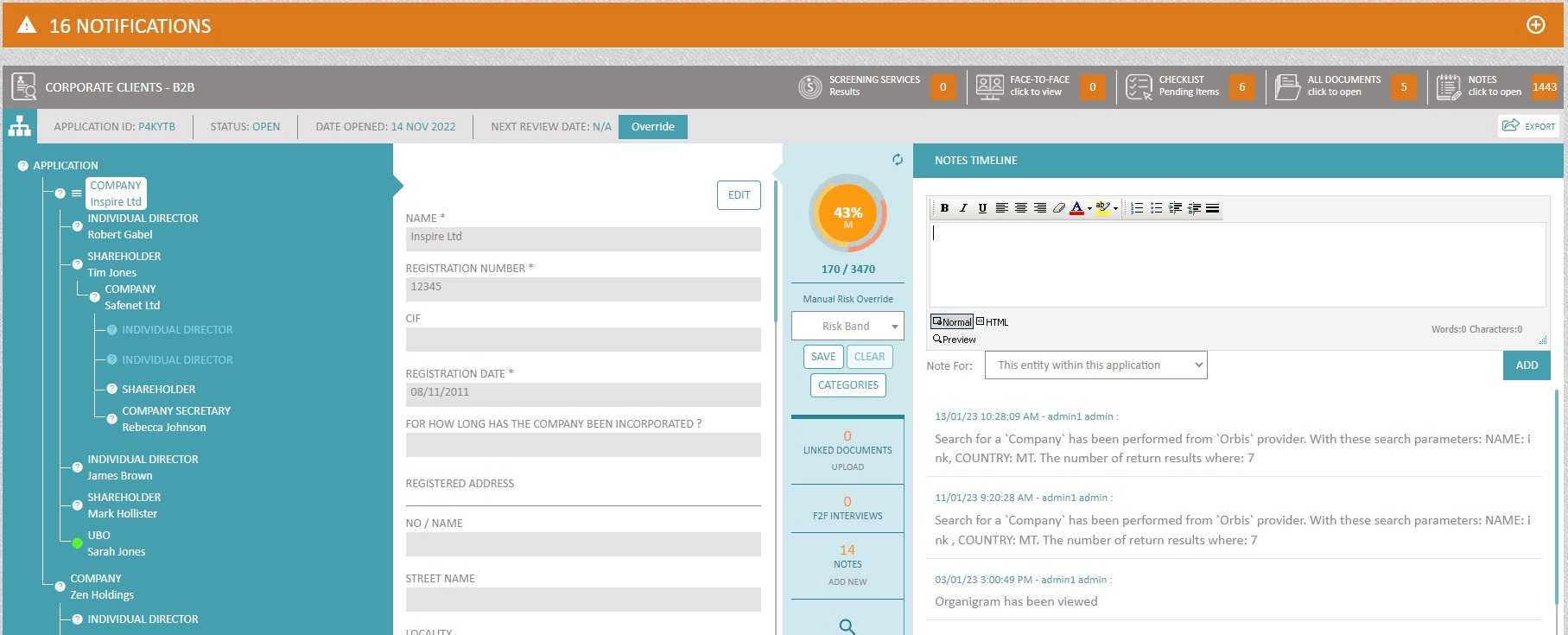 KYC Portal CLM Central Console of Compliance